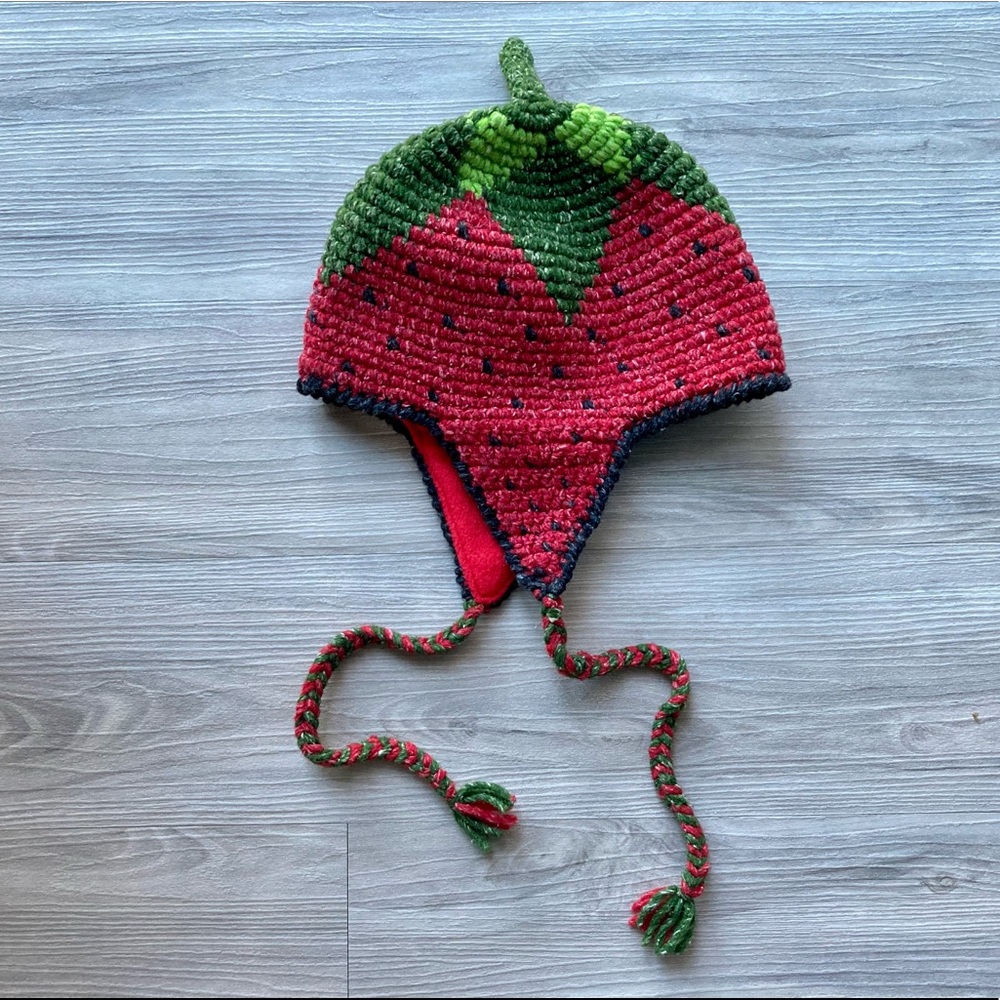 Handmade strawberry wool hat